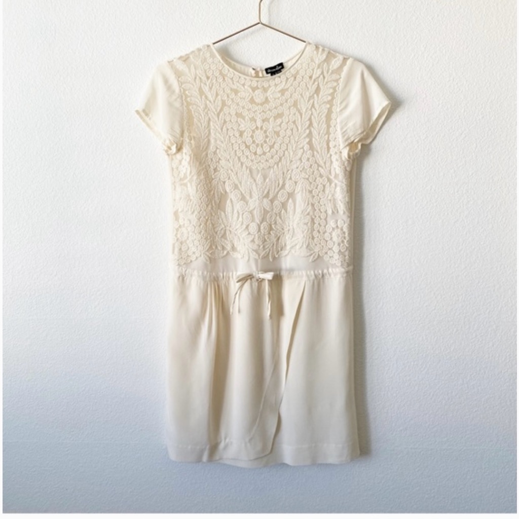 Elegant Steven Alan Cream Lace Dress